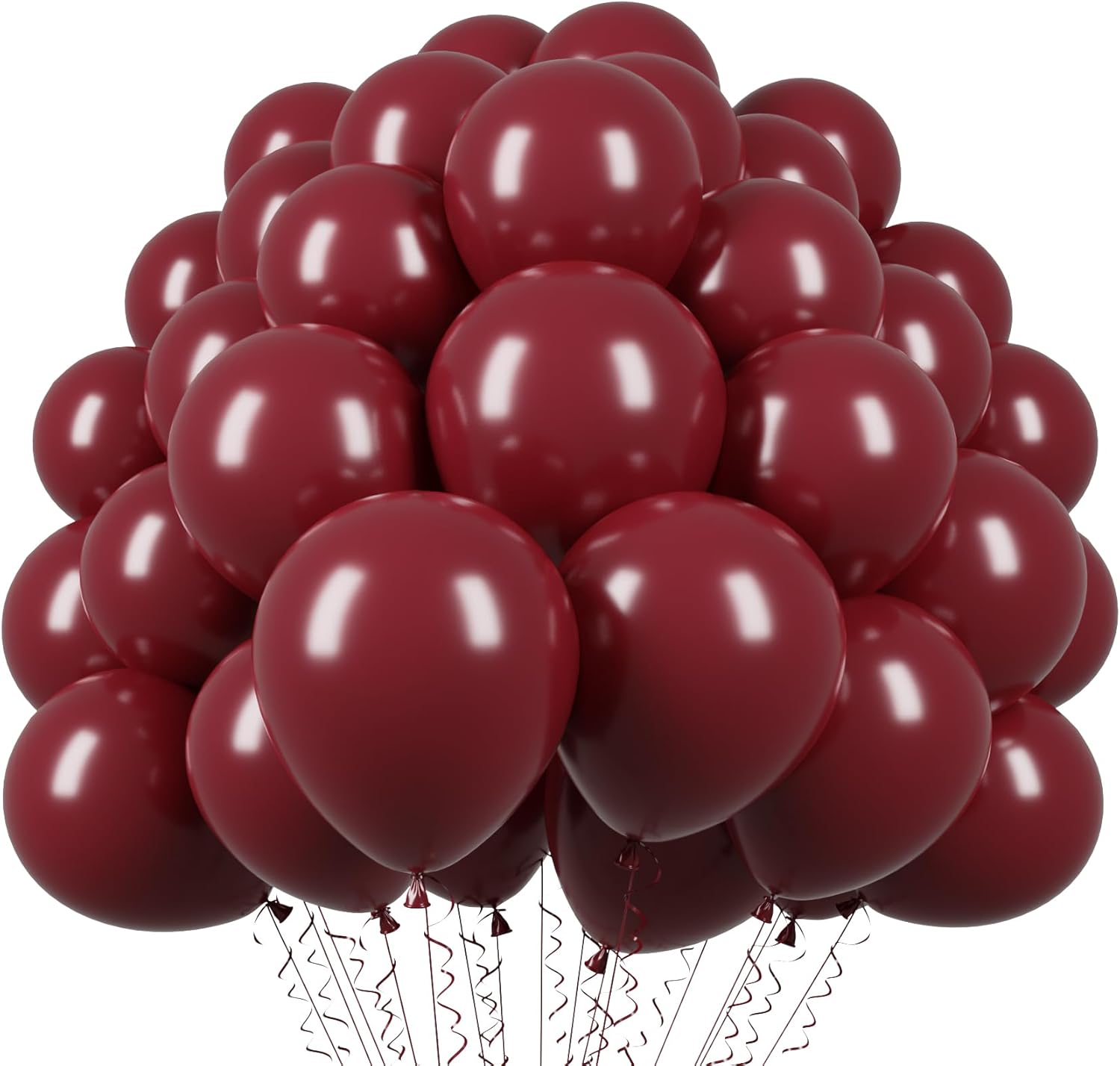 Confetti Balloon Set - 100/50 stuks Bordeaux Rode Latex Ballonnen