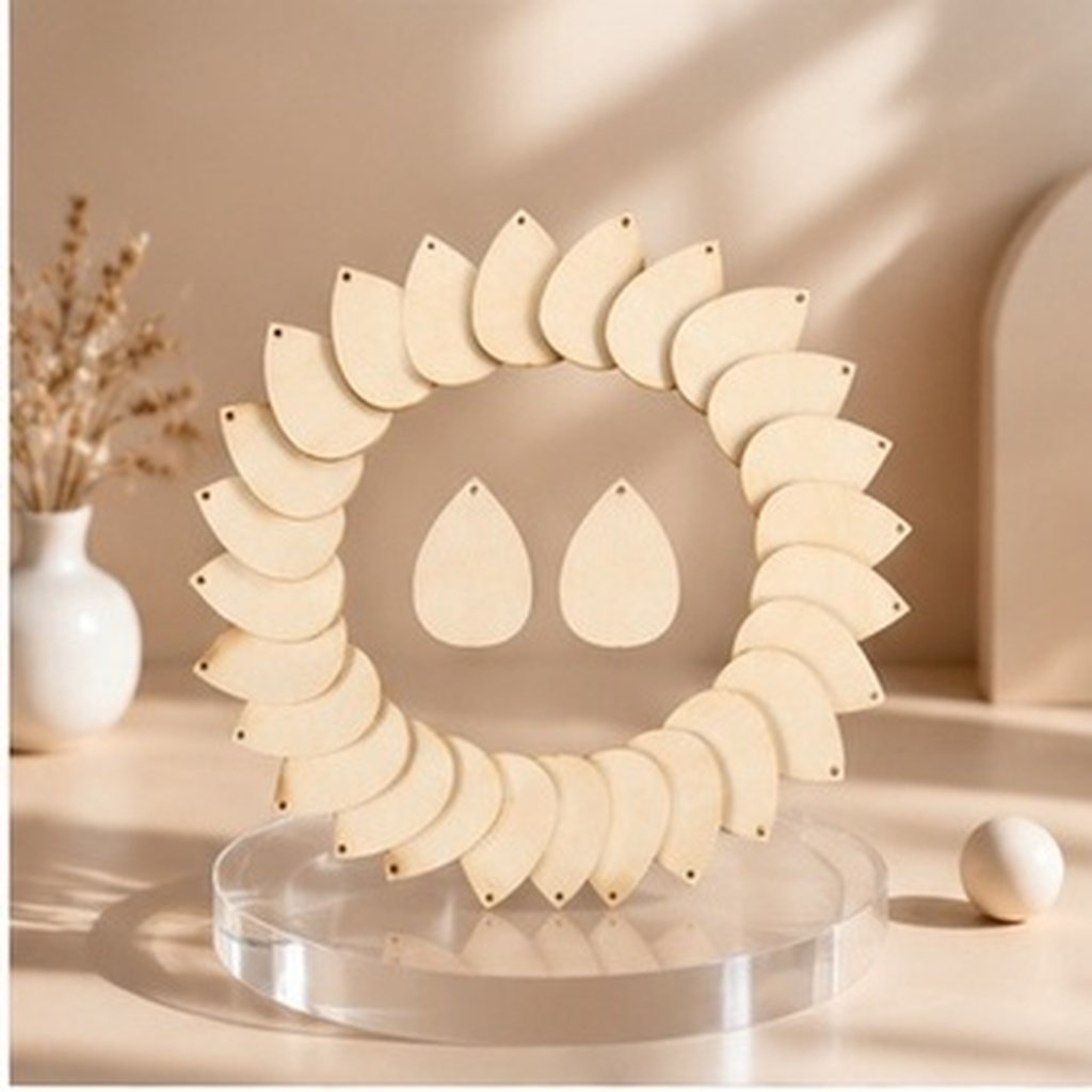 Wedding Supply Decor - 50 stuks houten waterdruppelvormen, gemaakt van