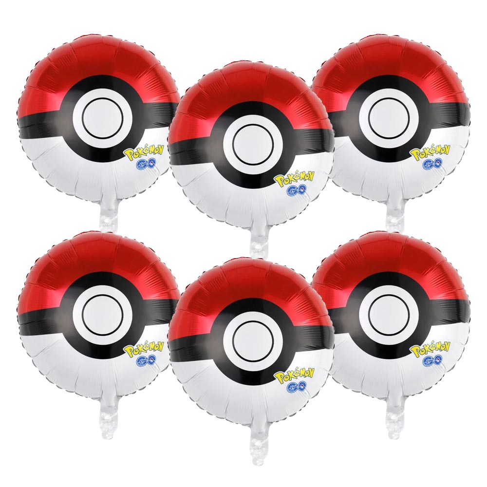 Confetti Balloon Set - 6 Stuks Cartoon Pikachu Verjaardagsfeestje Ballonnen