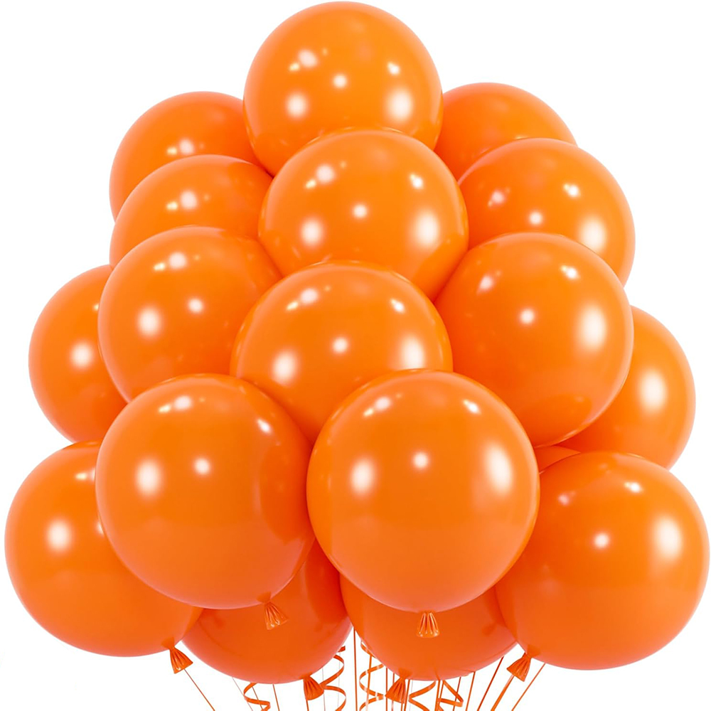 Confetti Balloon Set - 10/12 inch 10/30/50 stuks Oranje Latex