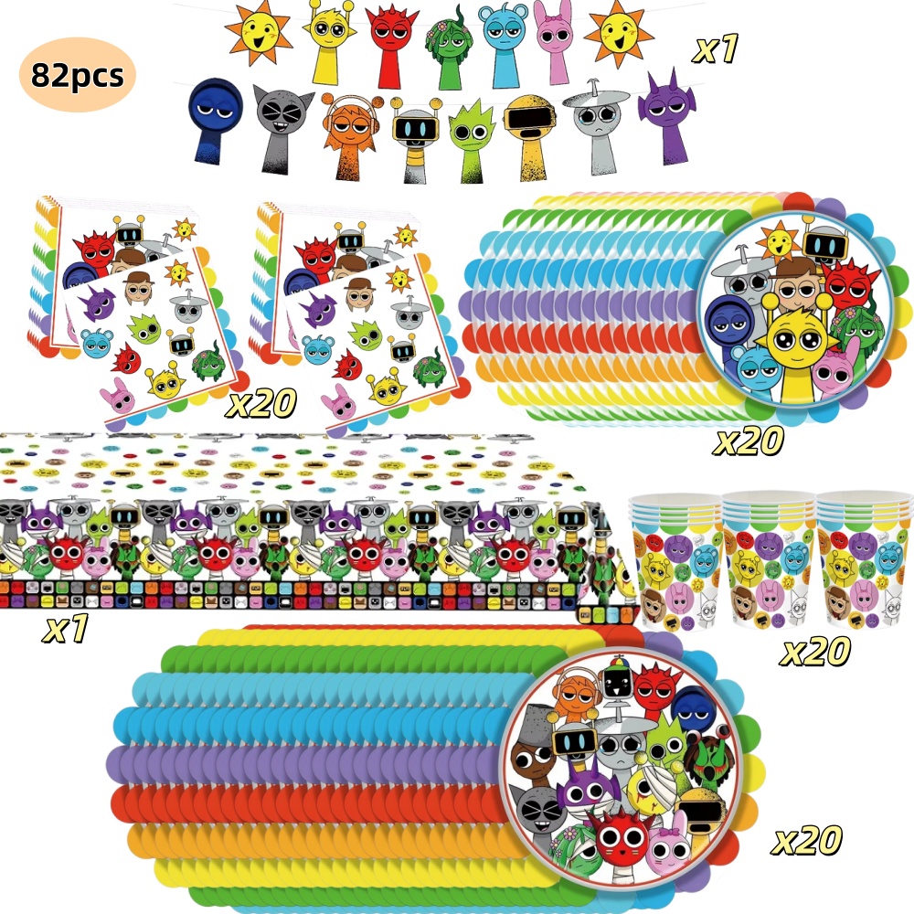 82 stuks Sprunkis verjaardagsp - Confetti Balloon Set recensie en prijs