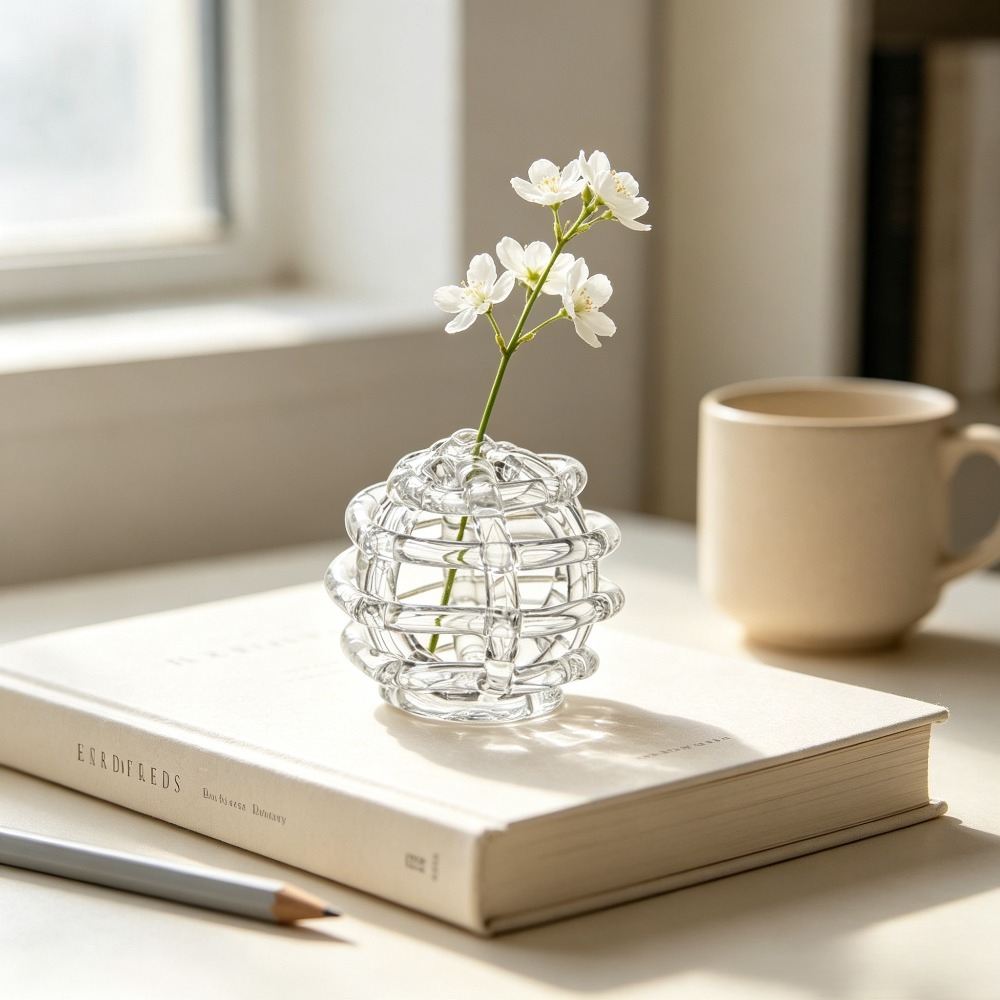 Moderne holle glazen vaas, han - Flower Girl Basket recensie en prijs
