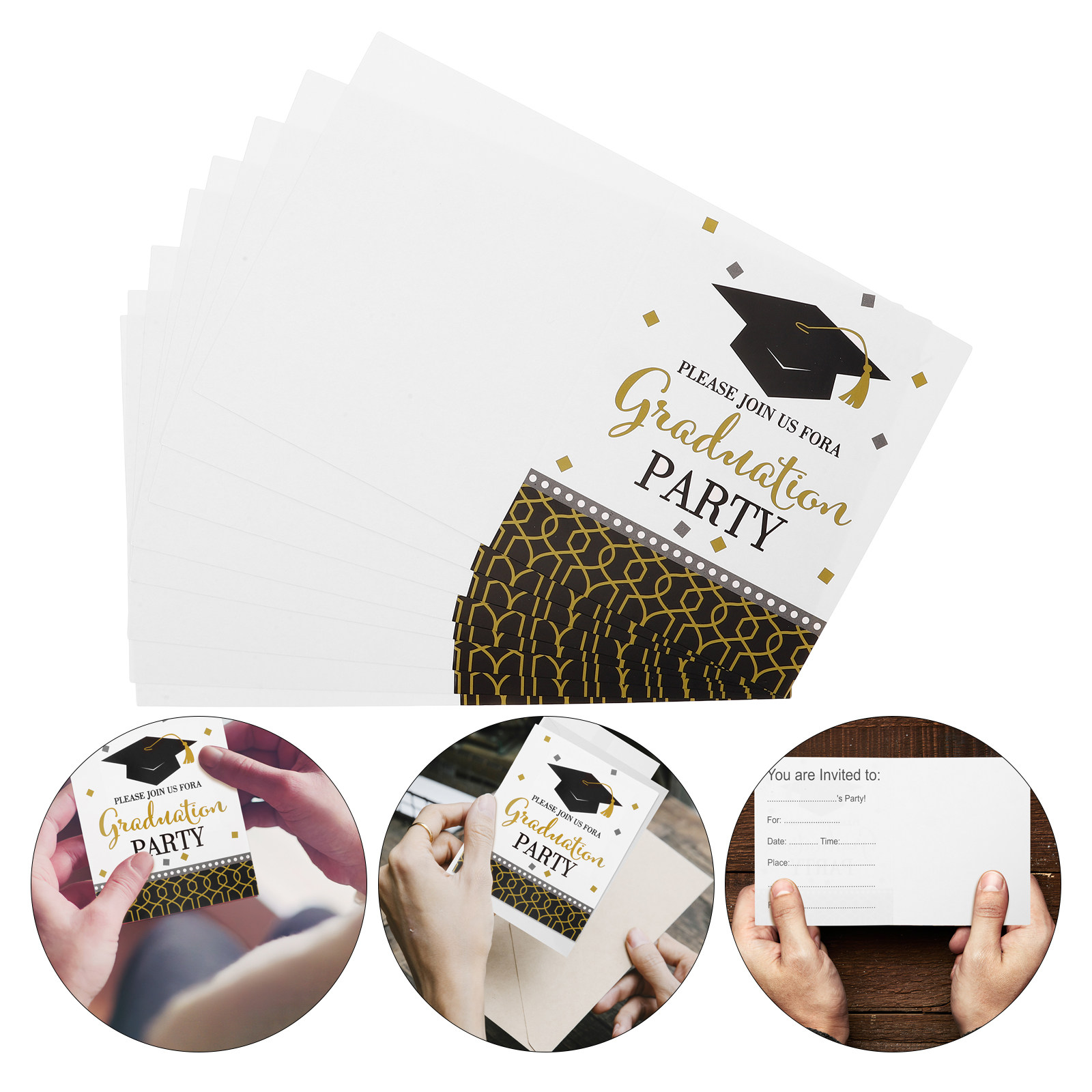 8 stuks uitnodigingskaarten me - Papercraft Supply Invitation recensie en prijs